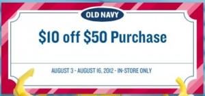 10 Off 50 Old Navy Purchase Printable Coupon Deal Seeking Mom