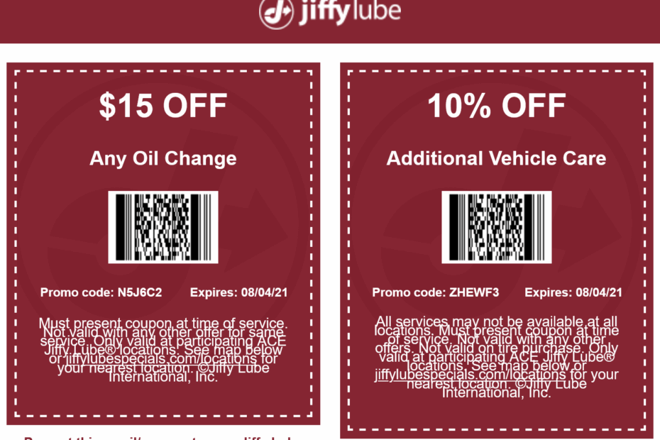 15 Off Any Oil Change At Jiffy Lube jiffylube The Coupons App