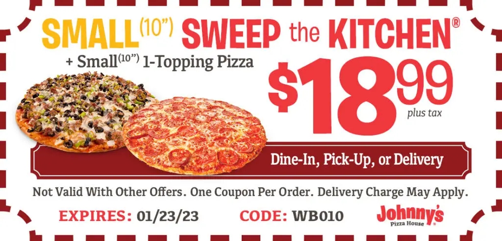  2 Off Johnny 39 s Pizza House Coupons Promo Codes Deals Jan 2023 
