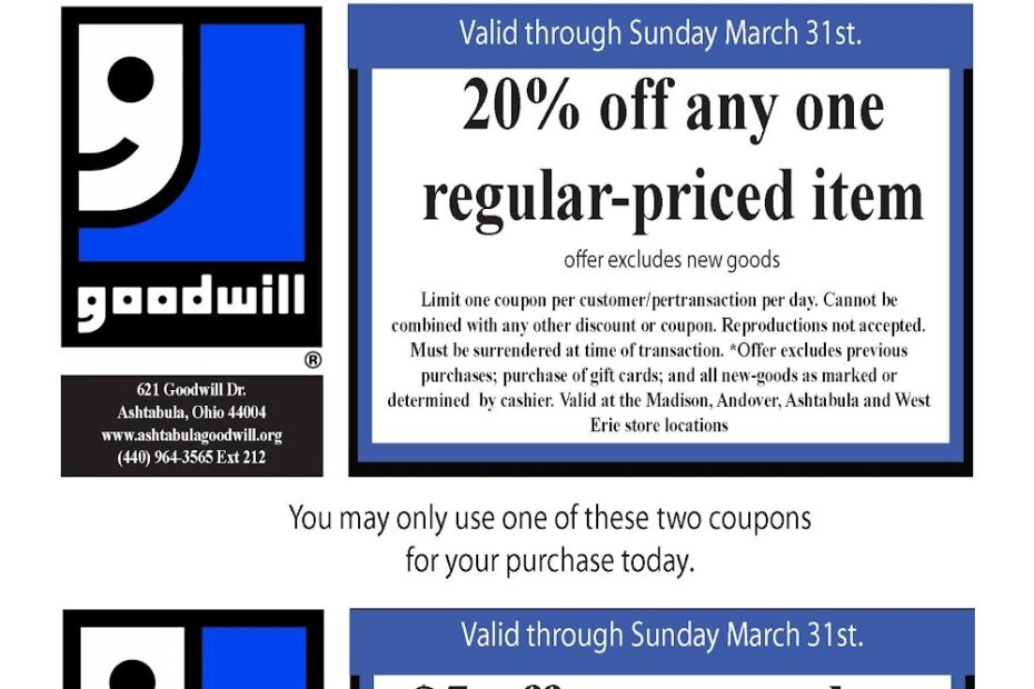 20 Off Goodwill Coupon 2025 Katie J Hill