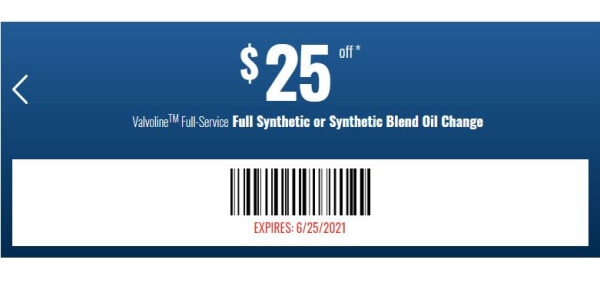  25 Off Save 25 With This Valvoline Oil Change Coupons Passion For 