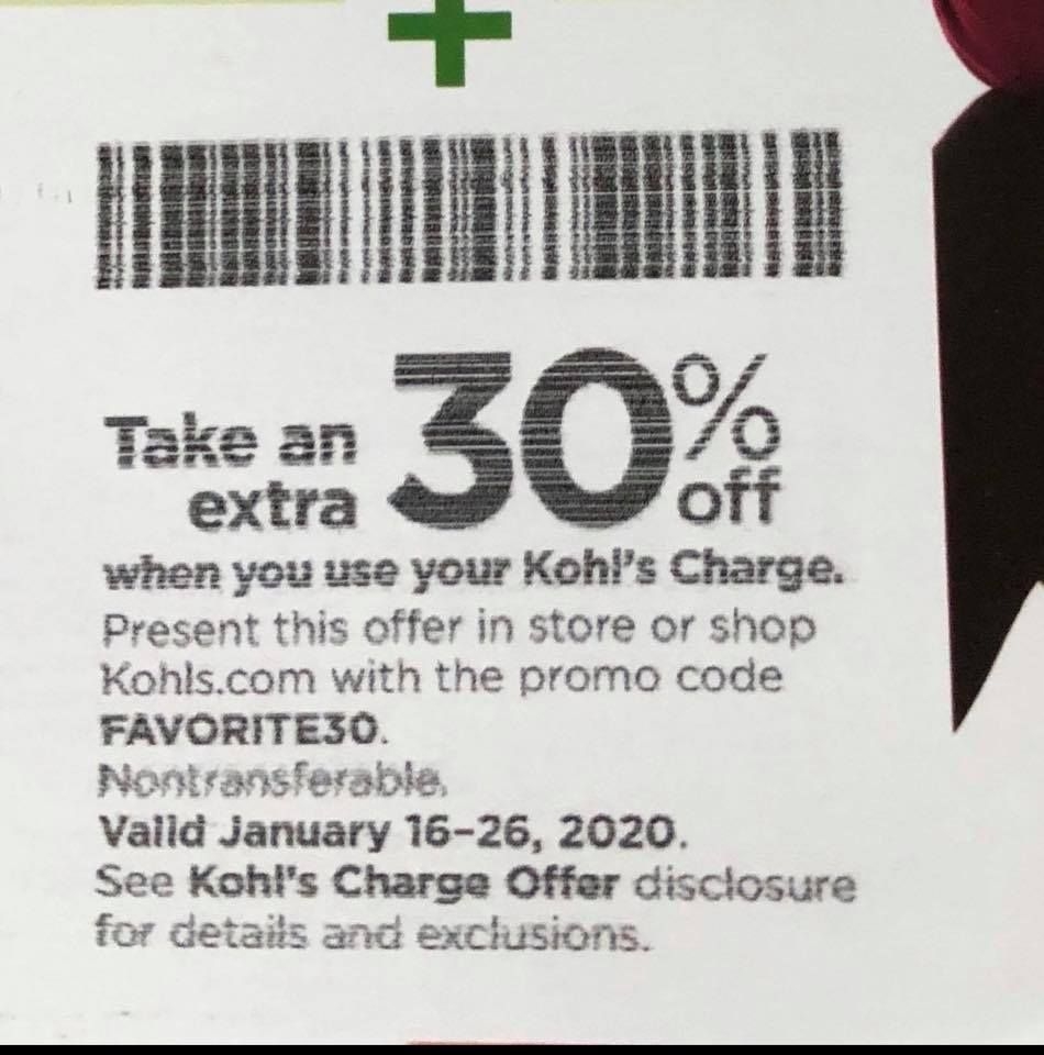 30 Off Kohls Coupon Printable Calendar Printables