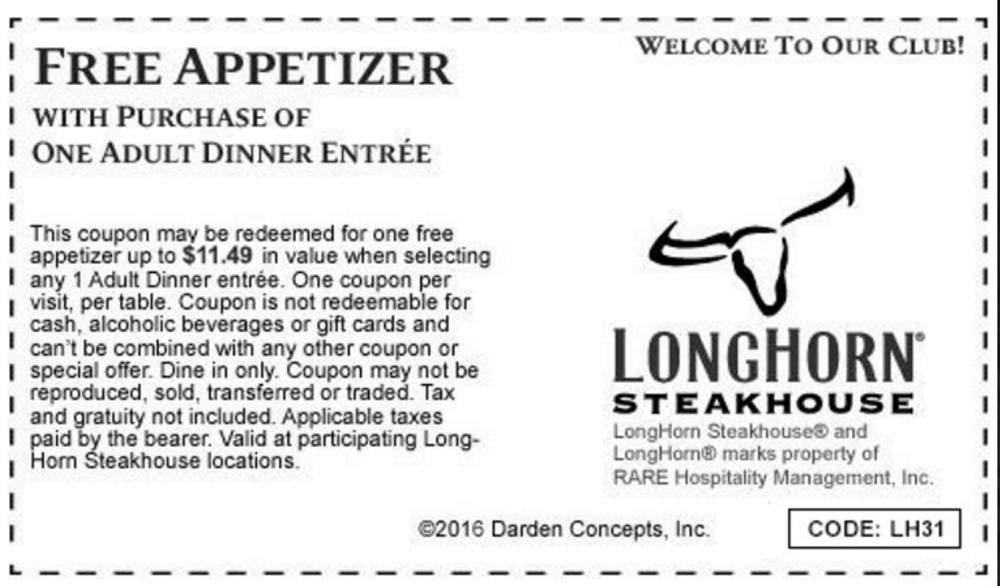 5 Off Longhorn Printable Coupon 2023 Printable Word Searches