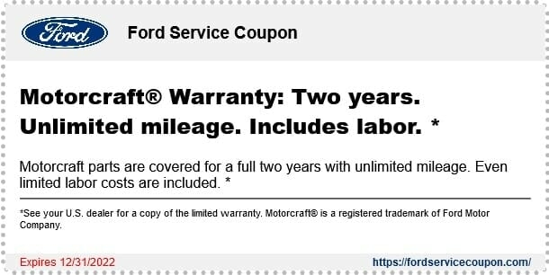 All Coupons Ford Service Coupon