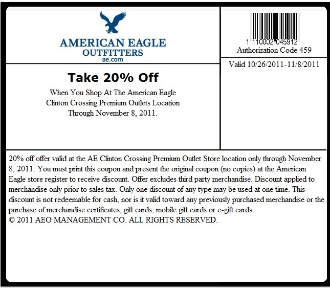 American Eagle Printable Coupon