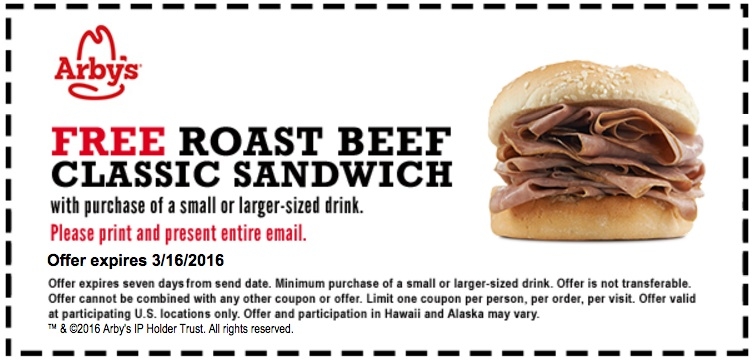 Arby 39 s Printable Coupons Promo Codes