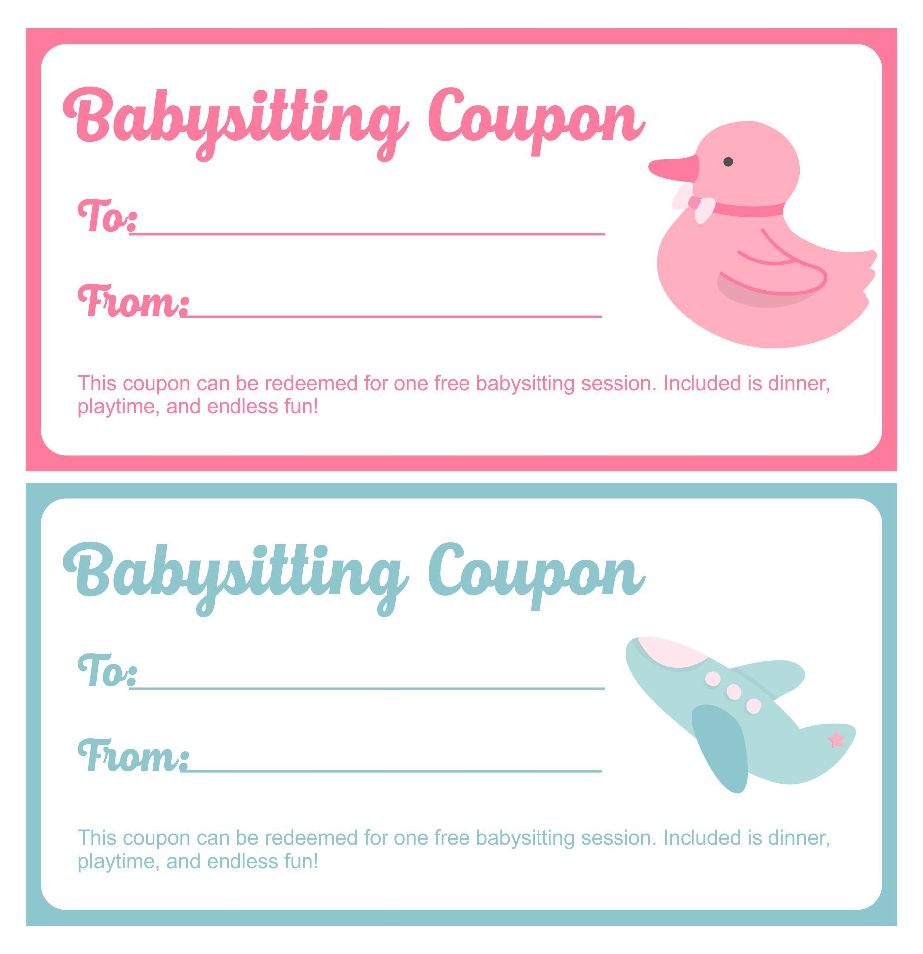 Babysitting Coupon Template Coupon Template Babysitting Coupon 