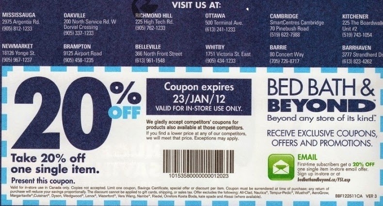 Bed Bath And Beyond Coupon Sep 2014 September 2014