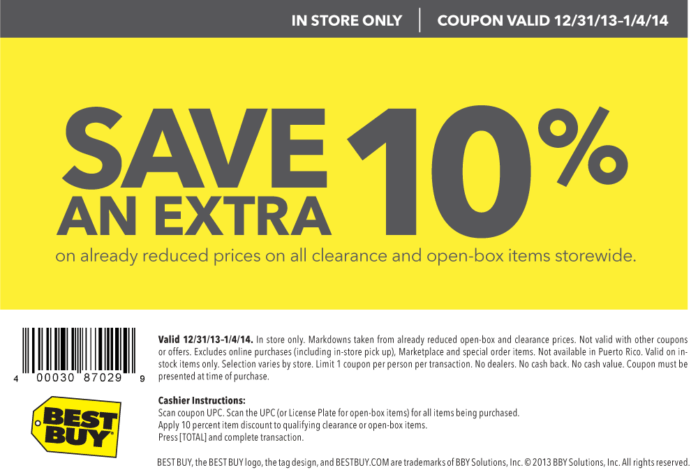 Best Buy Coupons December 2014