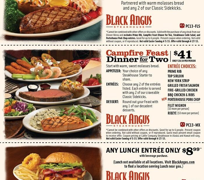 Black Angus Steakhouse Coupons Printable Printable Word Searches