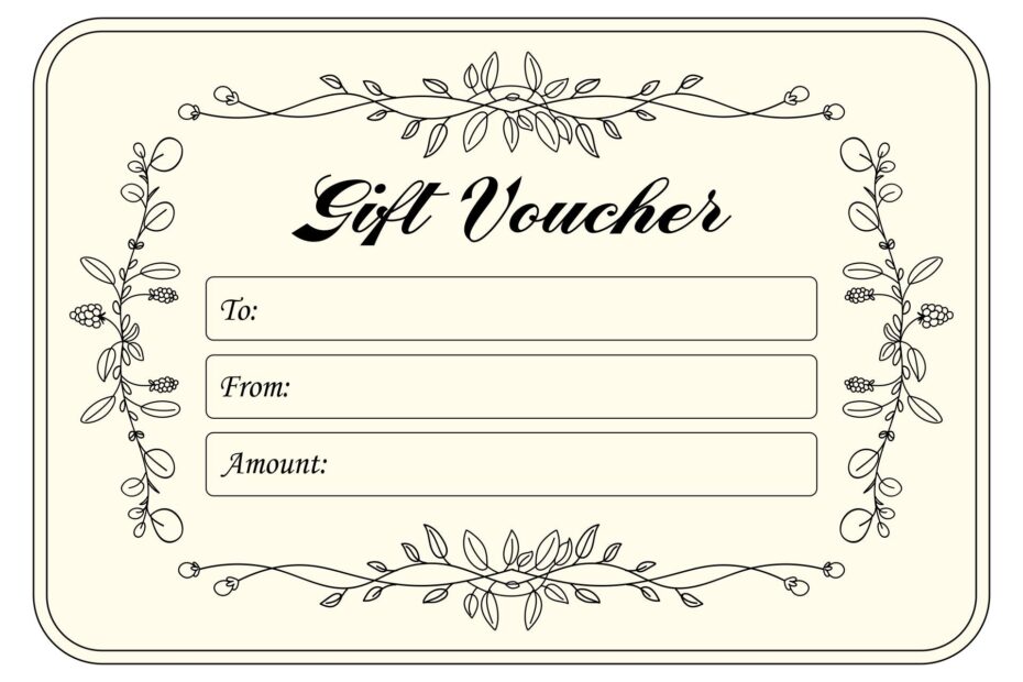 Blank Coupon Template Printable Coupon Template Gift Card Template