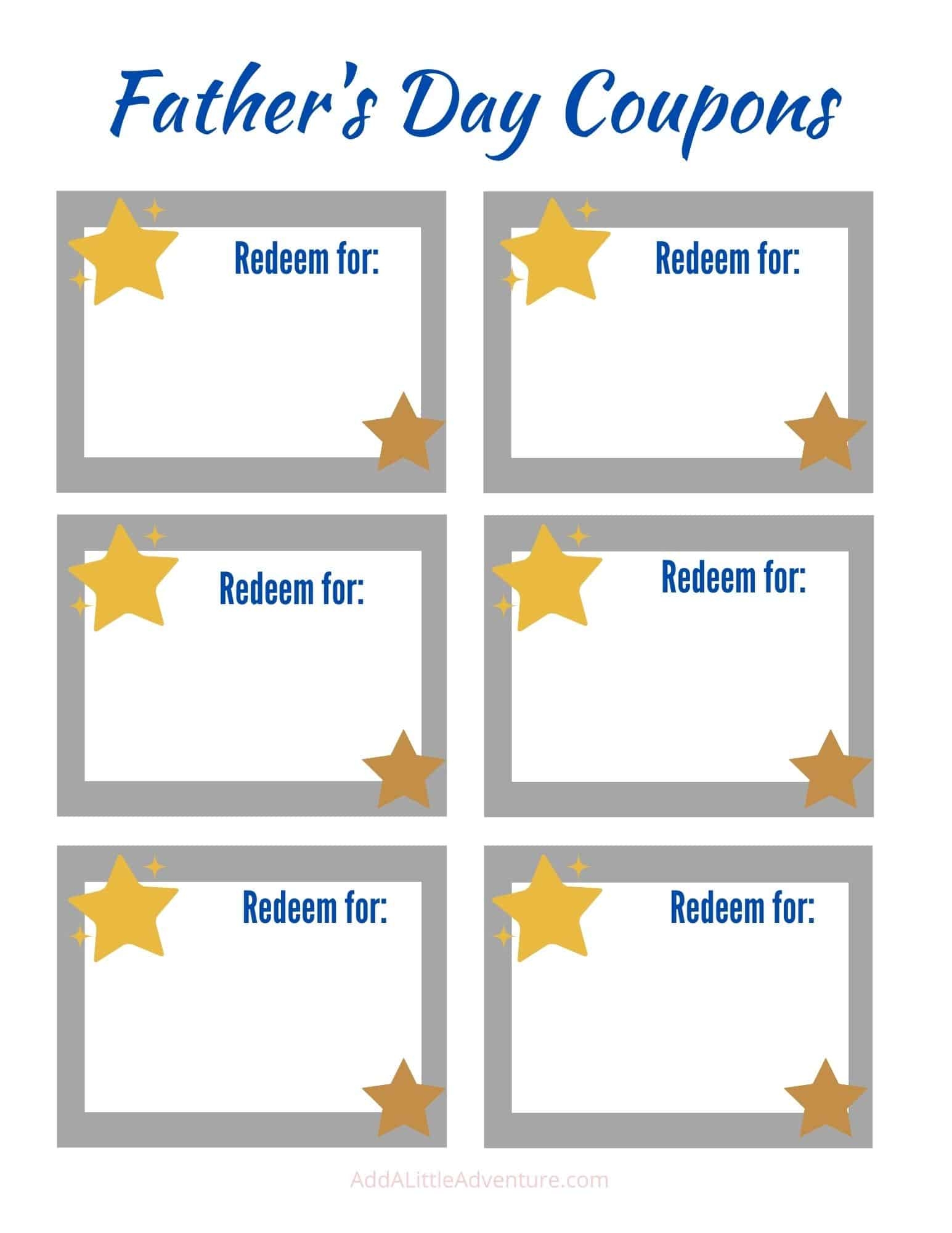 Blank Coupon Templates Free Printables Add A Little Adventure