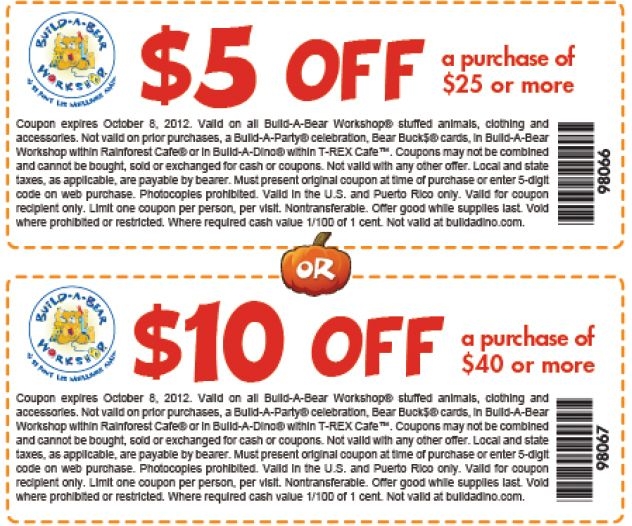 Build A Bear Coupon 15 Off Printable