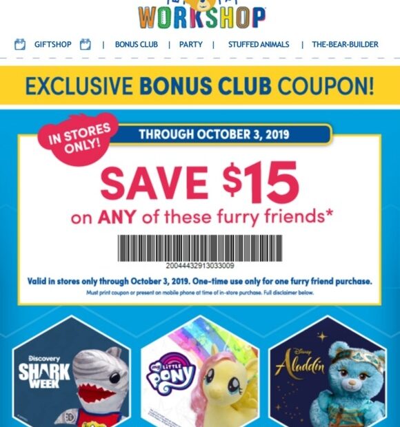 Build A Bear Coupon 15 Off Printable