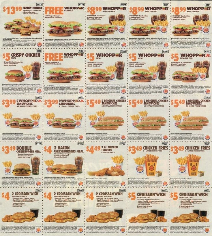 Burger King Coupons 2025 Printable Free Javier Blake