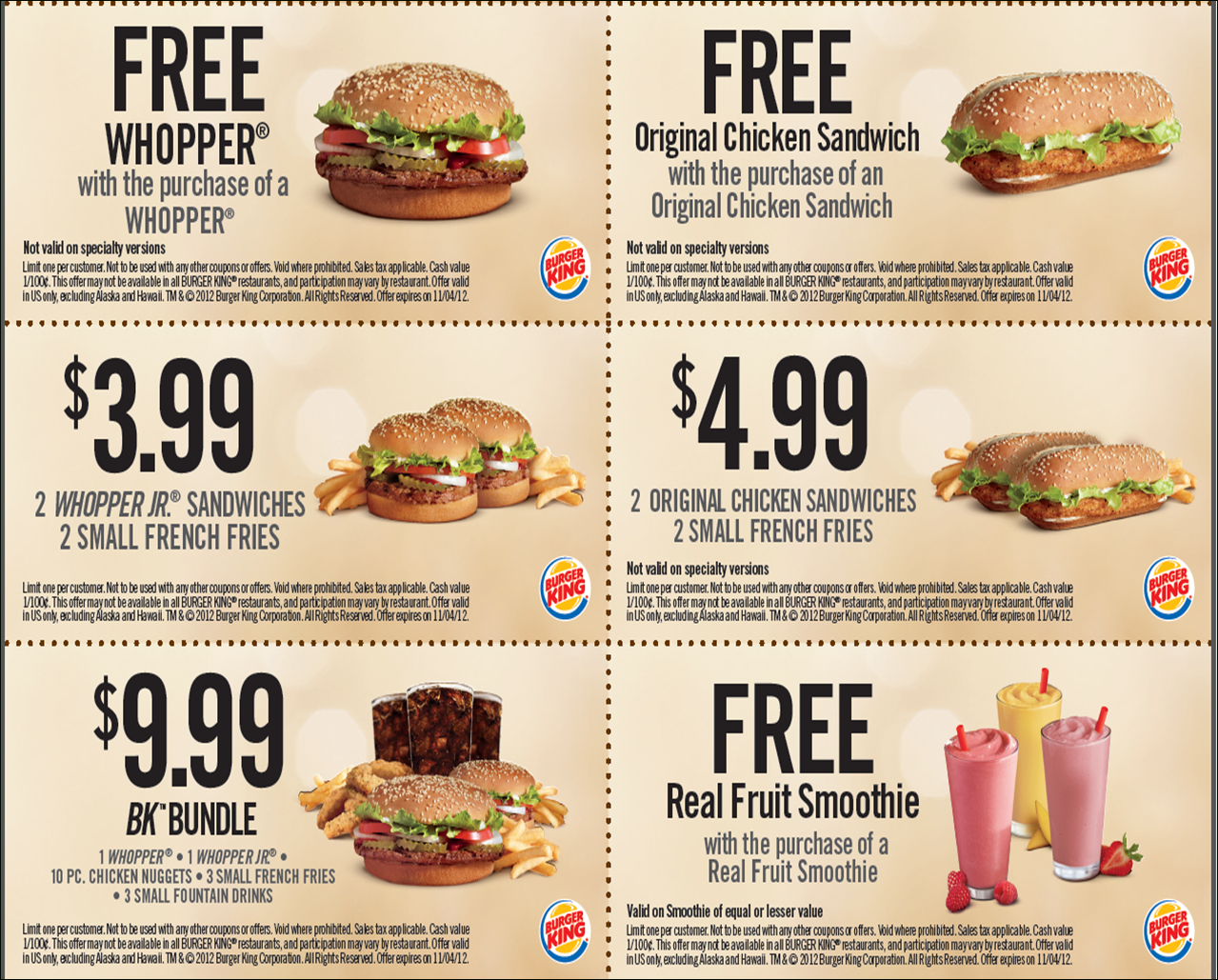 Burger King Free Coupons Printable Free Printable
