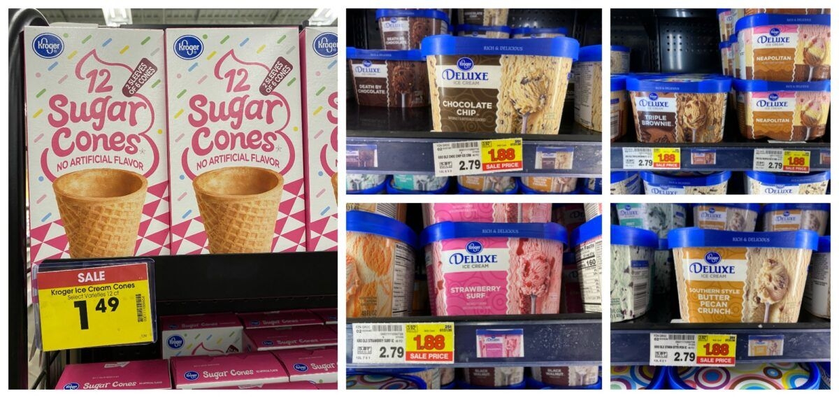 Buy 2 Kroger Deluxe Ice Cream And Get FREE Cones Savings Of 3 31 