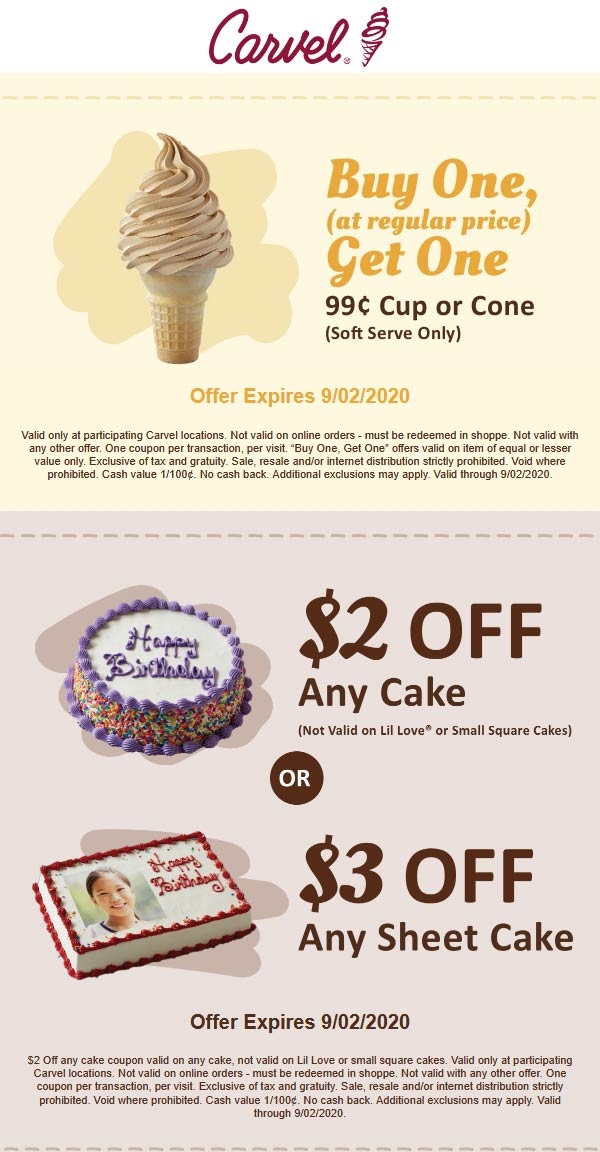 Carvel Printable Coupons Carvel Printable Coupons