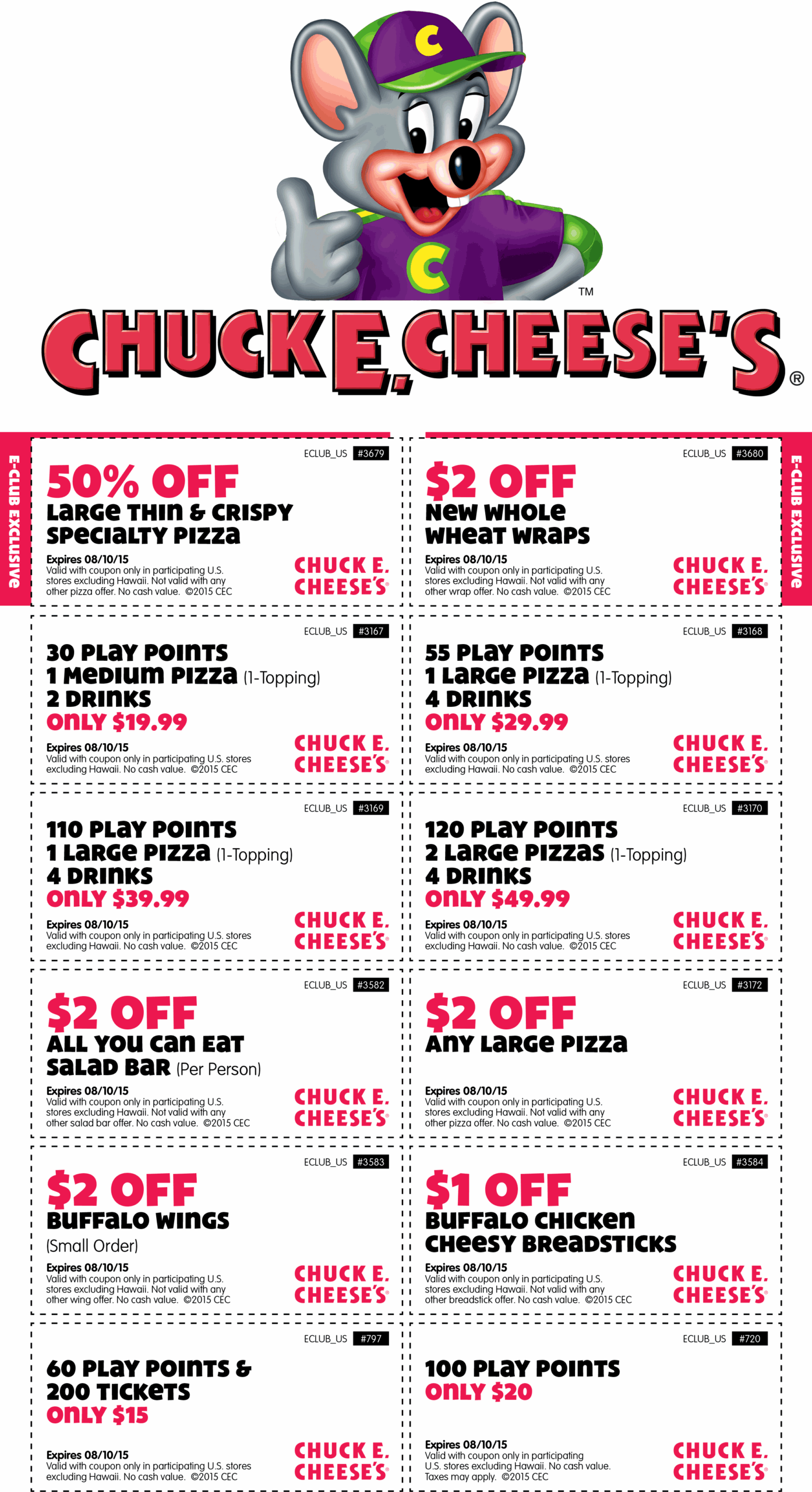 Chuck E Cheese Printable Coupons 2025 Gregg Smiley