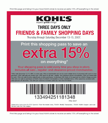 Coupon Heaven Printable Coupon For Kohls valid 12 13 12 15 07 Coupon Heaven Printable Coupon For Kohls valid 12 13 12 15 07