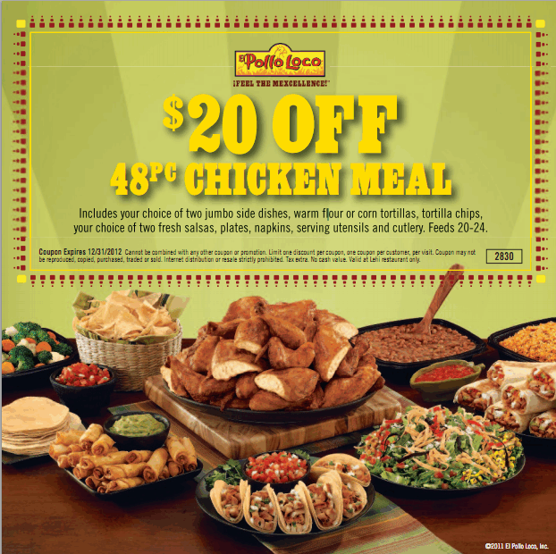 Coupons For El Pollo Loco Printable