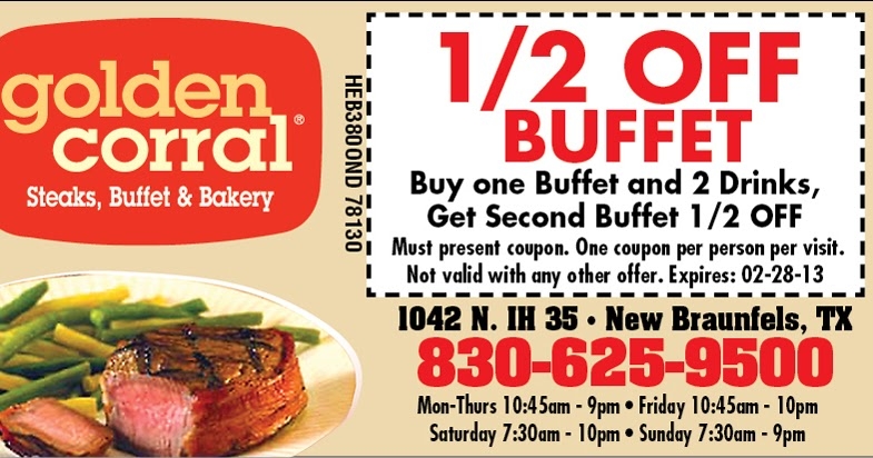 Coupons For Golden Corral Golden Corral Buffet Coupons