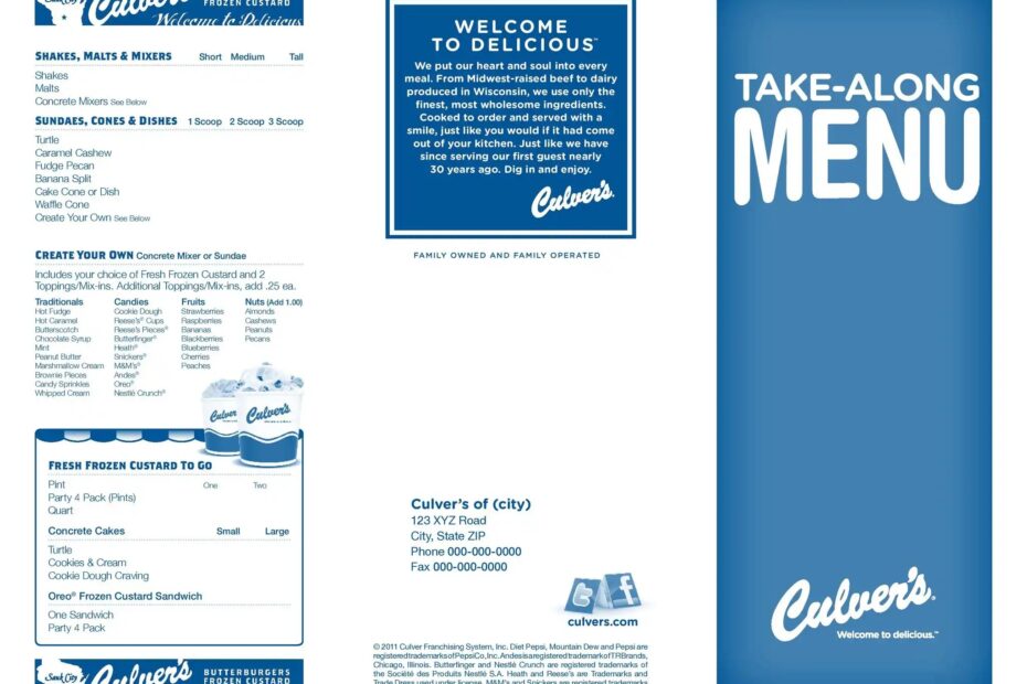 Culvers 2 For 8 Coupon Printable Calendar Printables