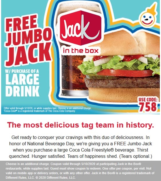 Current Printable Jack In The Box Coupons