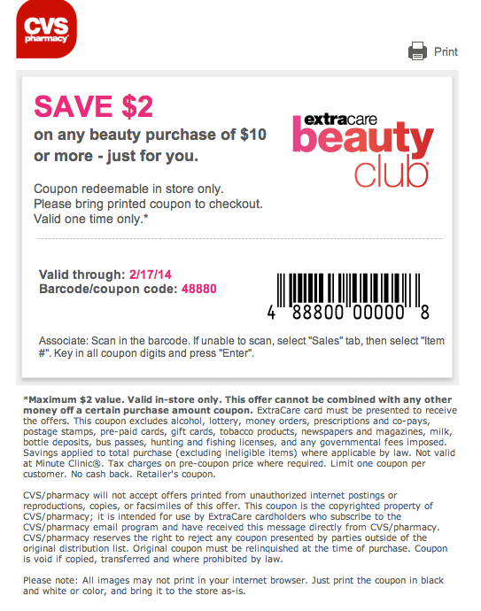 Cvs 40 Off Coupon Printable