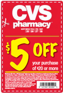 CVS Printable 5 Off 20 Purchase Coupon NorCal Coupon Gal