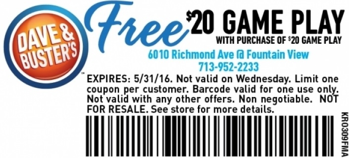 Dave And Busters Printable Coupons Easysitekt