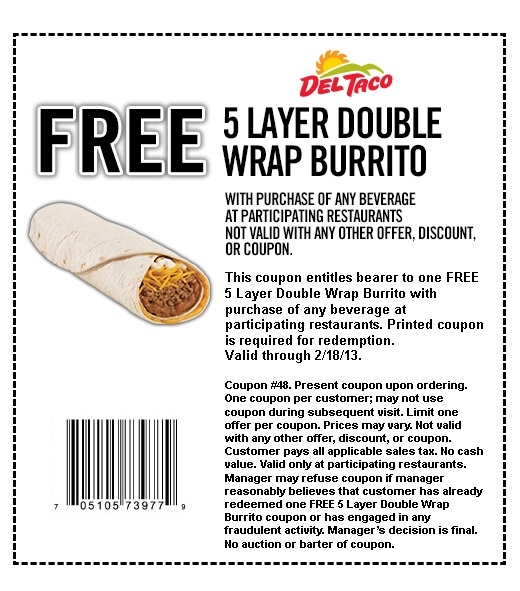 Del Taco Coupons Printable Printable Word Searches