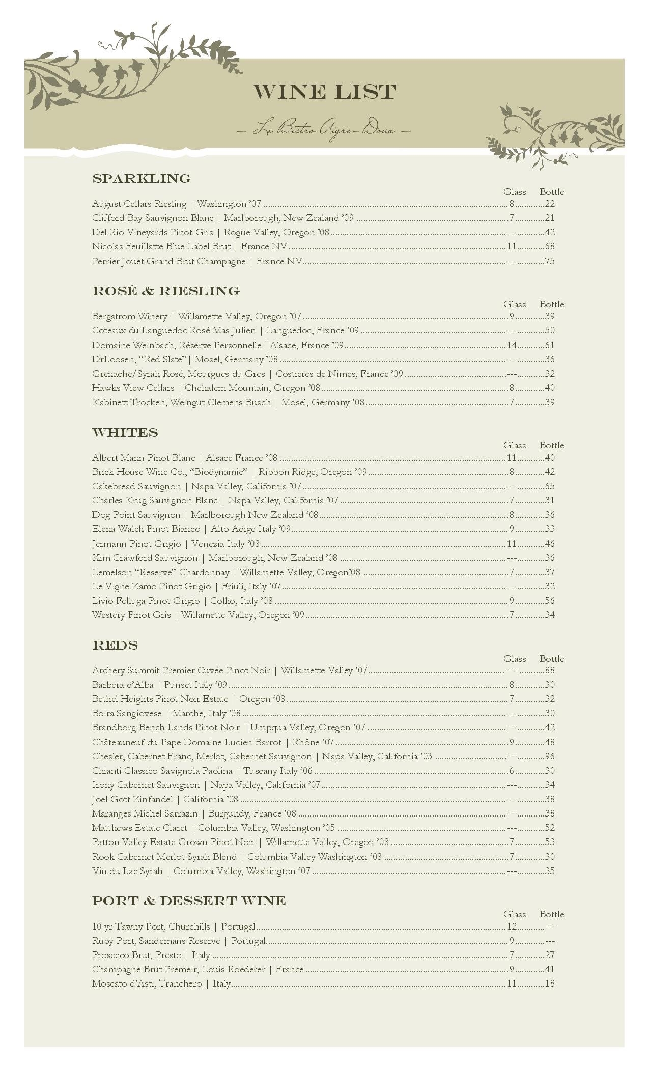 Dinner Menu Black Angus Restaurant And Catering