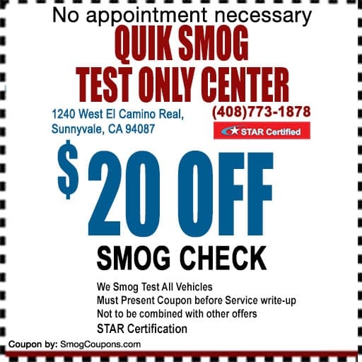 Discount Smog Coupon Near Me 20 Smog Check Coupons Sunnyvale