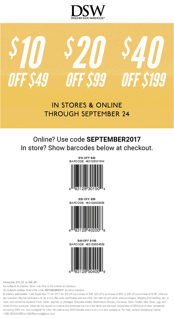 Dsw Coupon Printable