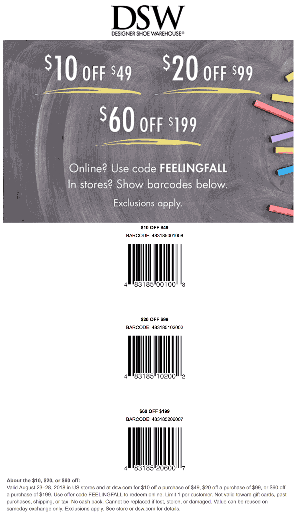 Dsw Shoe Warehouse Coupons Printable