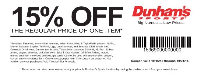 Dunham 39 s 25 Off Printable Coupon