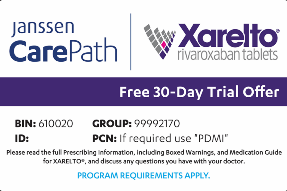 Eliquis 30 Day Free Trial Printable Coupon FREE Printable A Z