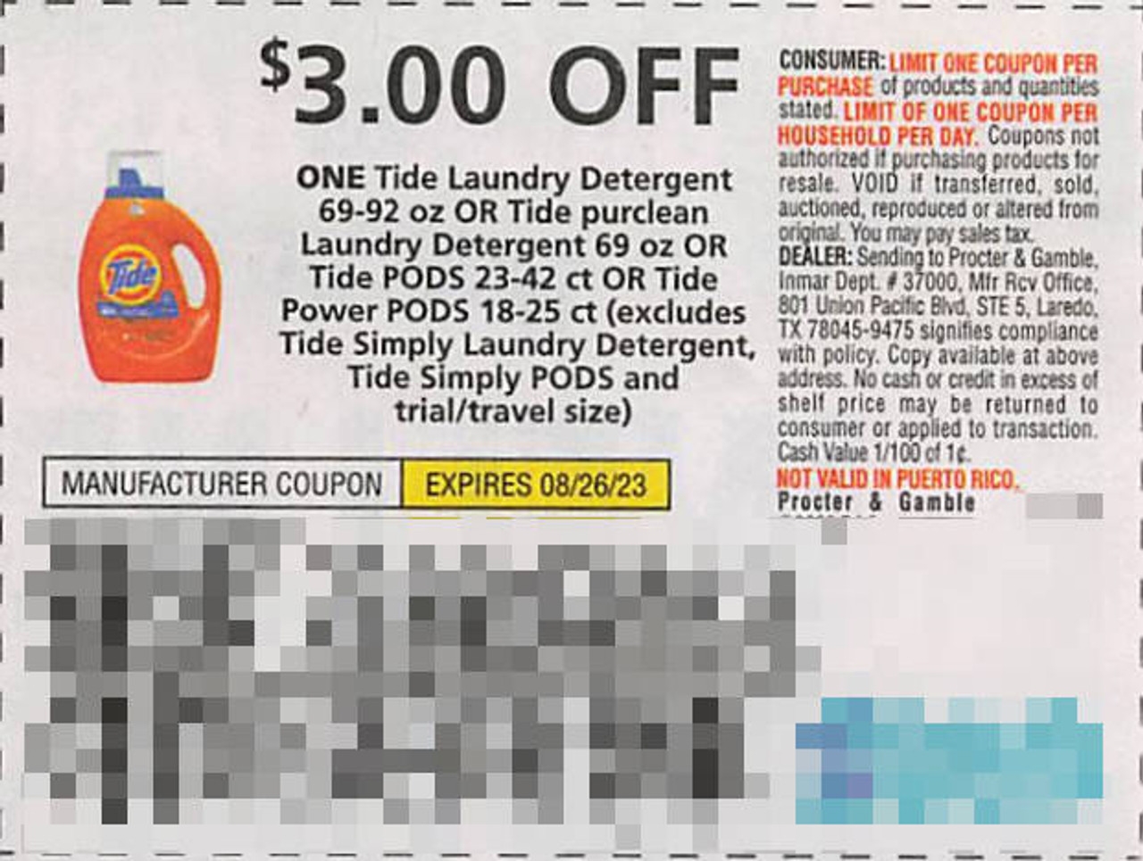  EXPIRED TIDE LAUNDRY DETERGENT 69 92 OZ TIDE PURCLEAN LAUNDRY 