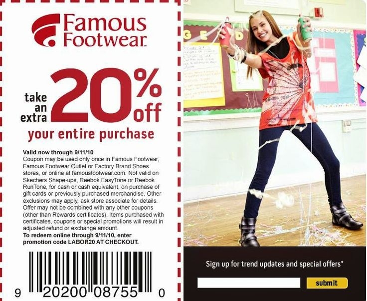 Famous Footwear Printable Coupon