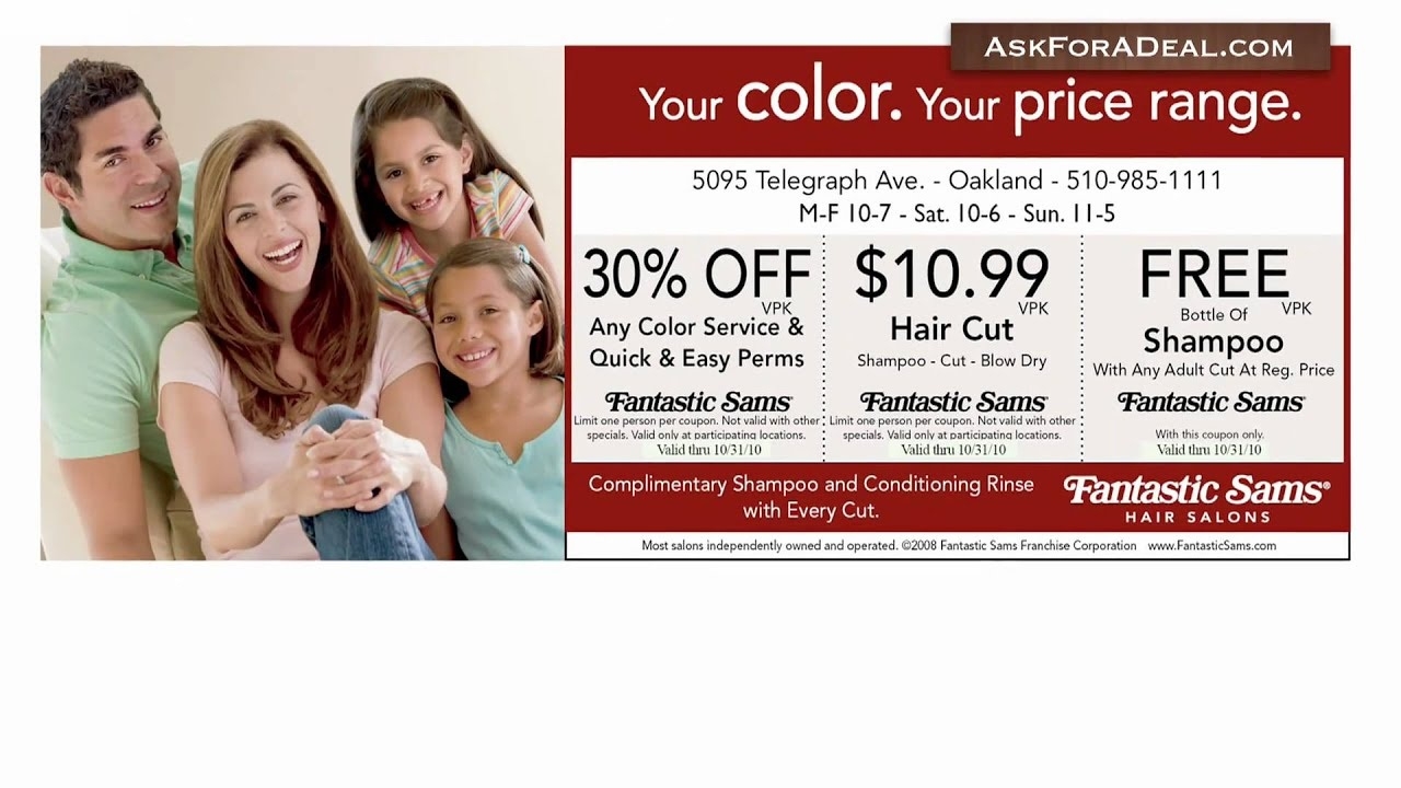 Fantastic Sams Printable Coupons