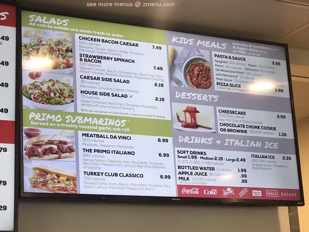 Fazoli 39 s Printable Menu