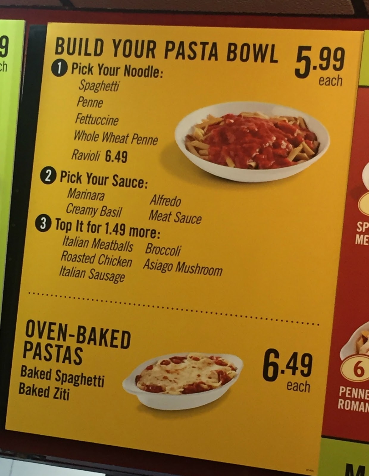 Fazoli 39 s Printable Menu