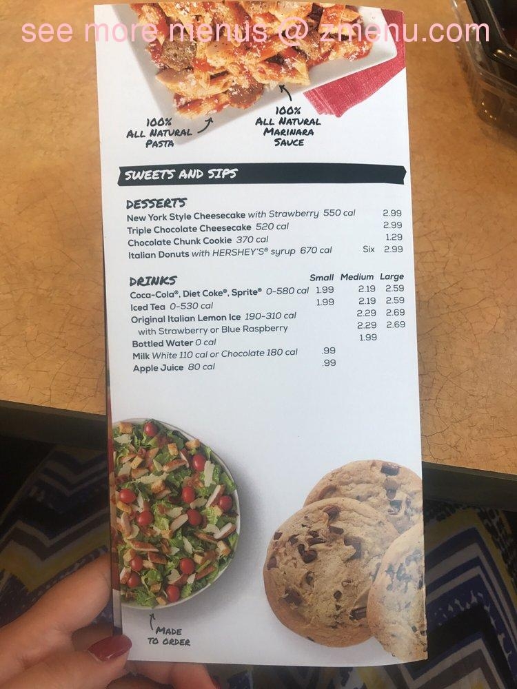 Fazoli 39 s Printable Menu