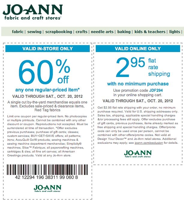 Free Joann Fabric Printable In Store Coupons Download Free Joann 
