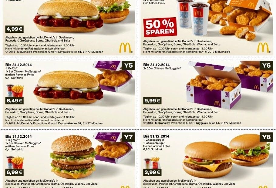 Free Online Printable Fast Food Coupons Free Printable