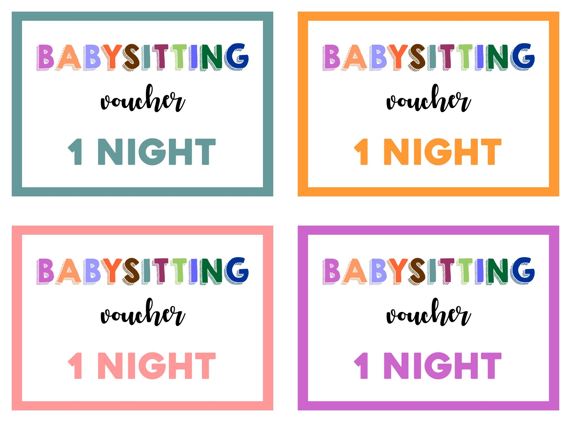 Free Printable Babysitting Coupon Template Printable Templates Free