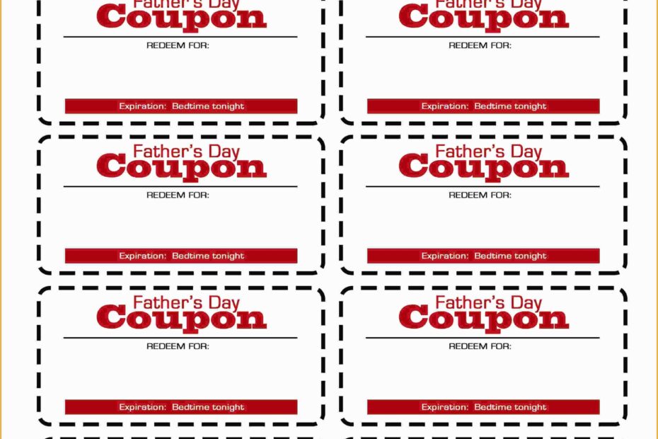 Free Printable Coupon Templates Of Template Coupon Template
