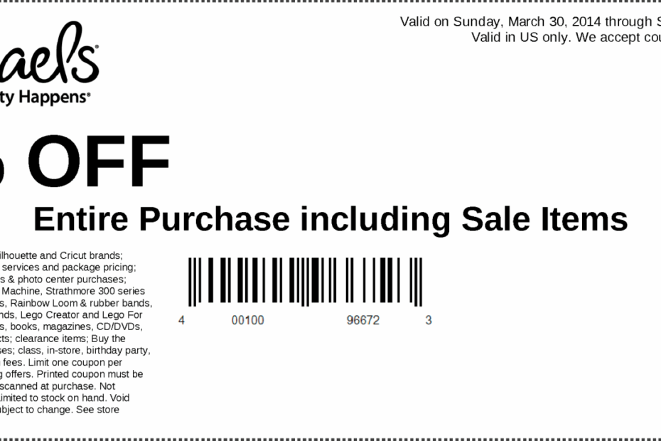 Free Printable Michaels Coupons