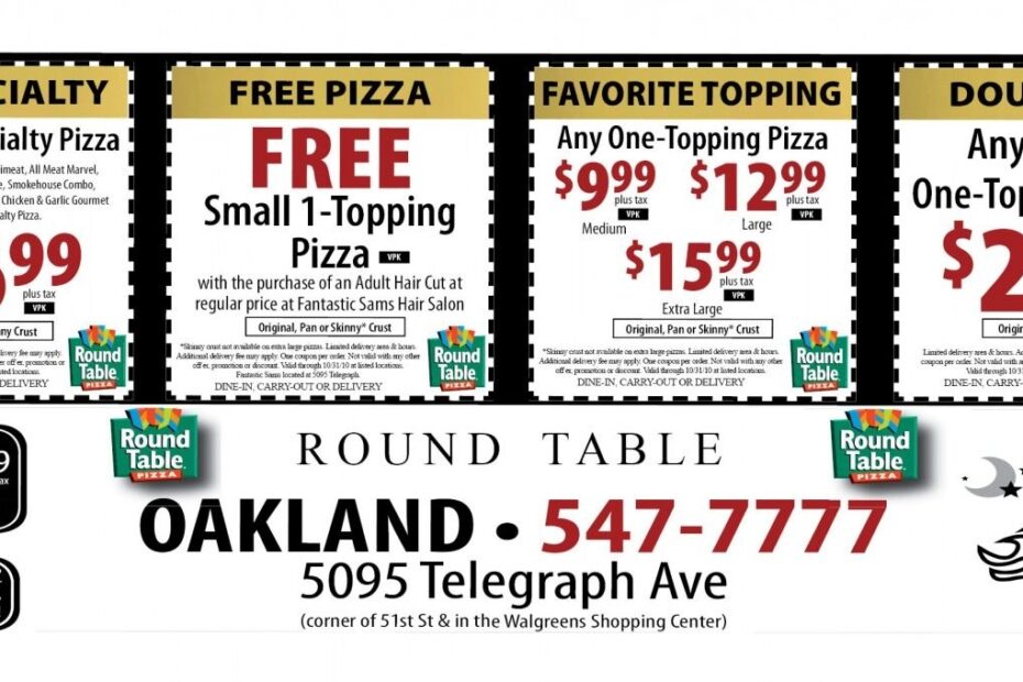 Free Printable Round Table Pizza Coupons Free Printable